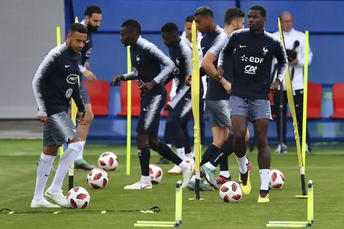 entrainement équipe de France foot