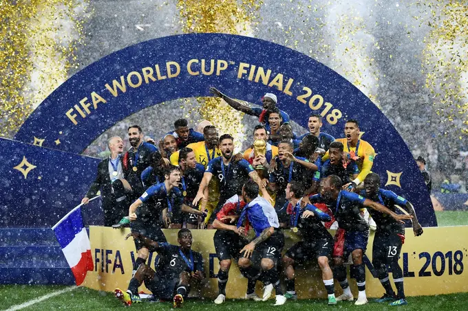 célébration équipe de france coupe du monde 2018